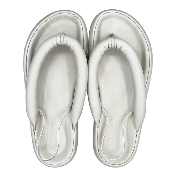 Isabel Marant Orene Leather Flatform Sandals White Size 10 - Picture 5 of 15